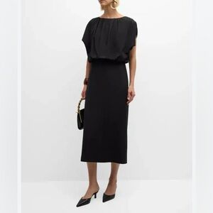 Lafayette 148 New York Black Midi Dress